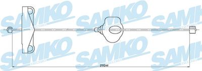 C0261B SAMKO Тросик, cтояночный тормоз