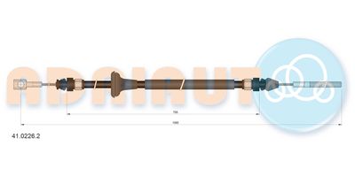 4102262 ADRIAUTO Тросик, cтояночный тормоз