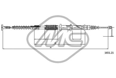 80482 Metalcaucho Тросик, cтояночный тормоз