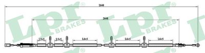 C0990B LPR Тросик, cтояночный тормоз