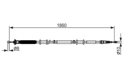 1987482579 BOSCH Тросик, cтояночный тормоз