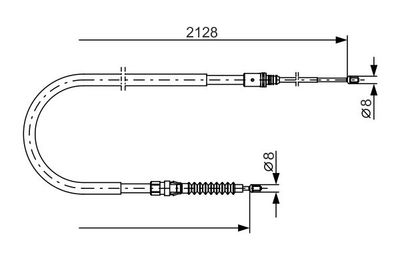 1987482324 BOSCH Тросик, cтояночный тормоз