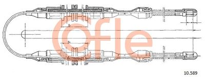 10589 COFLE Тросик, cтояночный тормоз