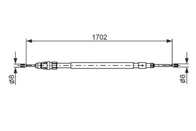 1987477239 BOSCH Тросик, cтояночный тормоз