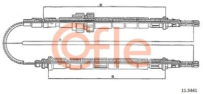 92115441 COFLE Тросик, cтояночный тормоз