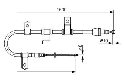 1987482073 BOSCH Тросик, cтояночный тормоз