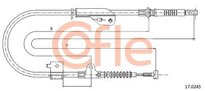 170245 COFLE Тросик, cтояночный тормоз