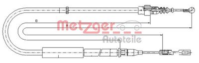 107513 METZGER Тросик, cтояночный тормоз