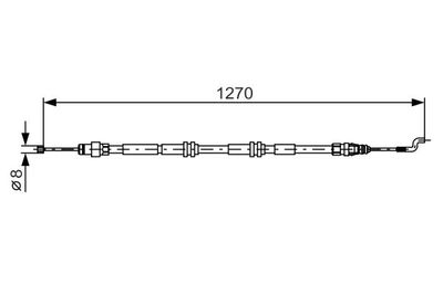 1987482014 BOSCH Тросик, cтояночный тормоз