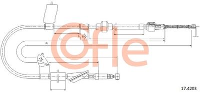 174203 COFLE Тросик, cтояночный тормоз