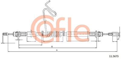 115673 COFLE Тросик, cтояночный тормоз