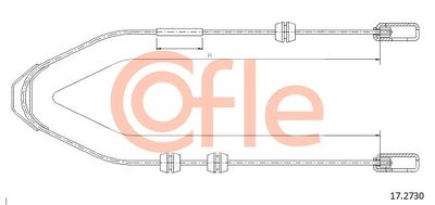 172730 COFLE Тросик, cтояночный тормоз