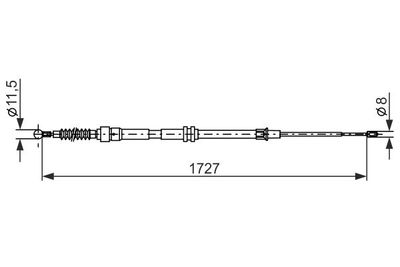 1987482872 BOSCH Тросик, cтояночный тормоз