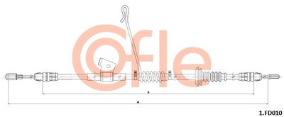 921FD010 COFLE Тросик, cтояночный тормоз