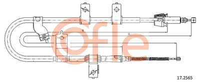 92172565 COFLE Тросик, cтояночный тормоз