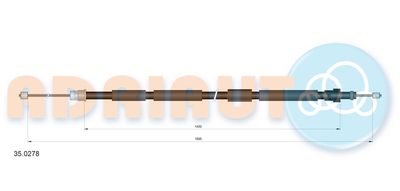 350278 ADRIAUTO Тросик, cтояночный тормоз