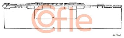 9210423 COFLE Тросик, cтояночный тормоз