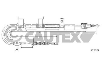 761570 CAUTEX Тросик, cтояночный тормоз