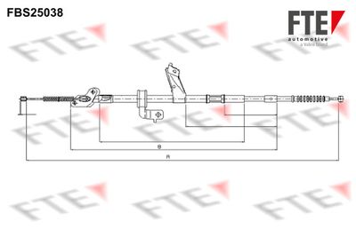 FBS25038 FTE Тросик, cтояночный тормоз