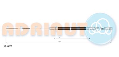 050209 ADRIAUTO Тросик, cтояночный тормоз