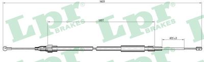 C1518B LPR Тросик, cтояночный тормоз