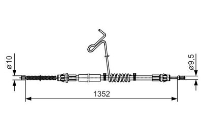 1987482135 BOSCH Тросик, cтояночный тормоз