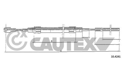 766054 CAUTEX Тросик, cтояночный тормоз