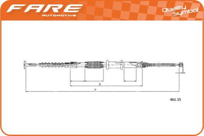 18063 FARE SA Тросик, cтояночный тормоз