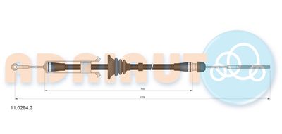 1102942 ADRIAUTO Тросик, cтояночный тормоз