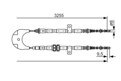 1987477372 BOSCH Тросик, cтояночный тормоз