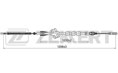 BZ1157 ZEKKERT Тросик, cтояночный тормоз