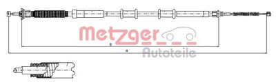 120716 METZGER Тросик, cтояночный тормоз