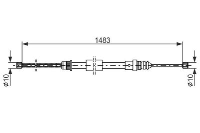 1987477462 BOSCH Тросик, cтояночный тормоз