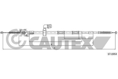 708113 CAUTEX Тросик, cтояночный тормоз