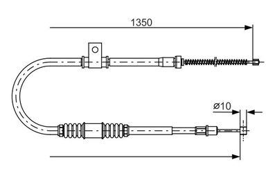 1987482063 BOSCH Тросик, cтояночный тормоз