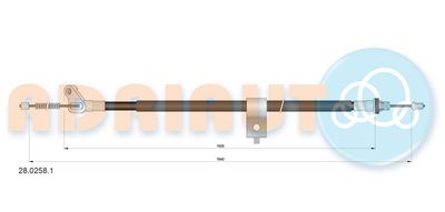 2802581 ADRIAUTO Тросик, cтояночный тормоз
