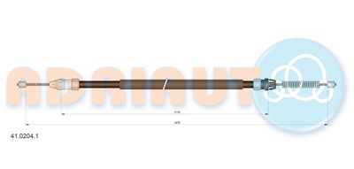 4102041 ADRIAUTO Тросик, cтояночный тормоз