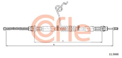 115668 COFLE Тросик, cтояночный тормоз