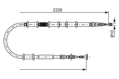 1987482185 BOSCH Тросик, cтояночный тормоз