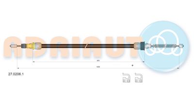 2702061 ADRIAUTO Тросик, cтояночный тормоз