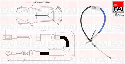 FBC0021 FAI AutoParts Тросик, cтояночный тормоз