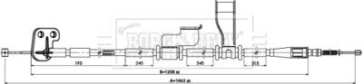 BKB3894 BORG & BECK Тросик, cтояночный тормоз