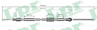 C0123B LPR Тросик, cтояночный тормоз