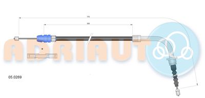050269 ADRIAUTO Тросик, cтояночный тормоз