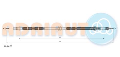 030270 ADRIAUTO Тросик, cтояночный тормоз