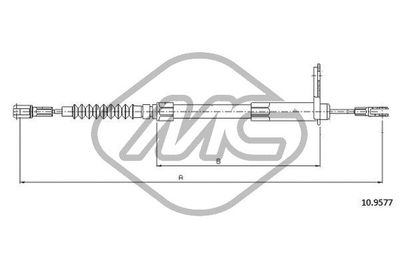 81015 Metalcaucho Тросик, cтояночный тормоз