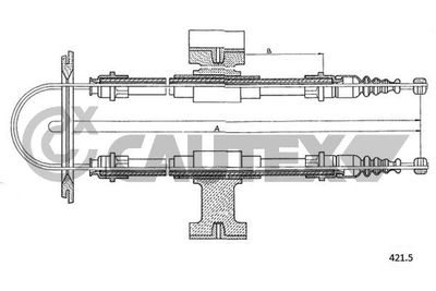 761647 CAUTEX Тросик, cтояночный тормоз