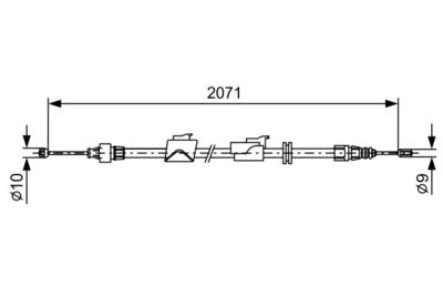 1987482242 BOSCH Тросик, cтояночный тормоз