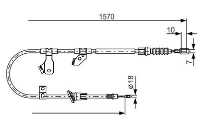 1987482272 BOSCH Тросик, cтояночный тормоз