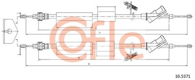 92105371 COFLE Тросик, cтояночный тормоз